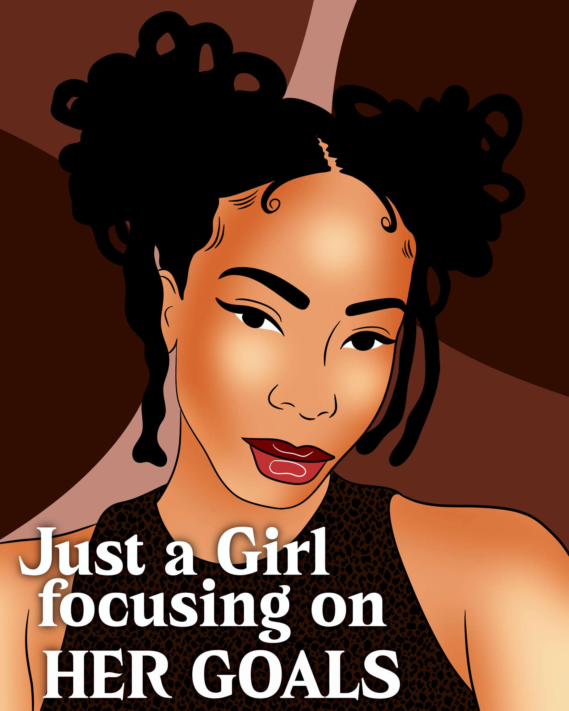 Focusing on her goals Art Print