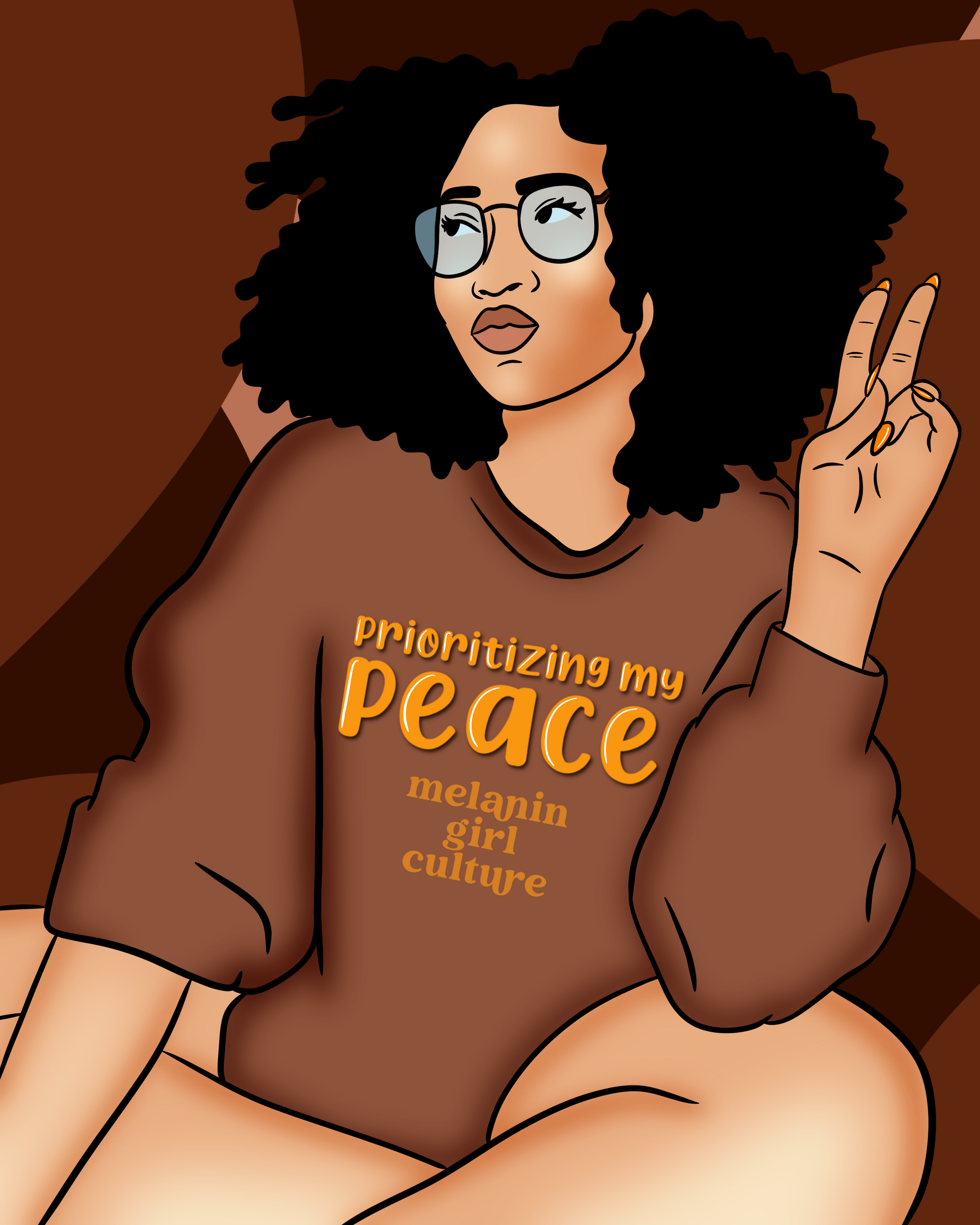 Prioritizing my peace Art Print