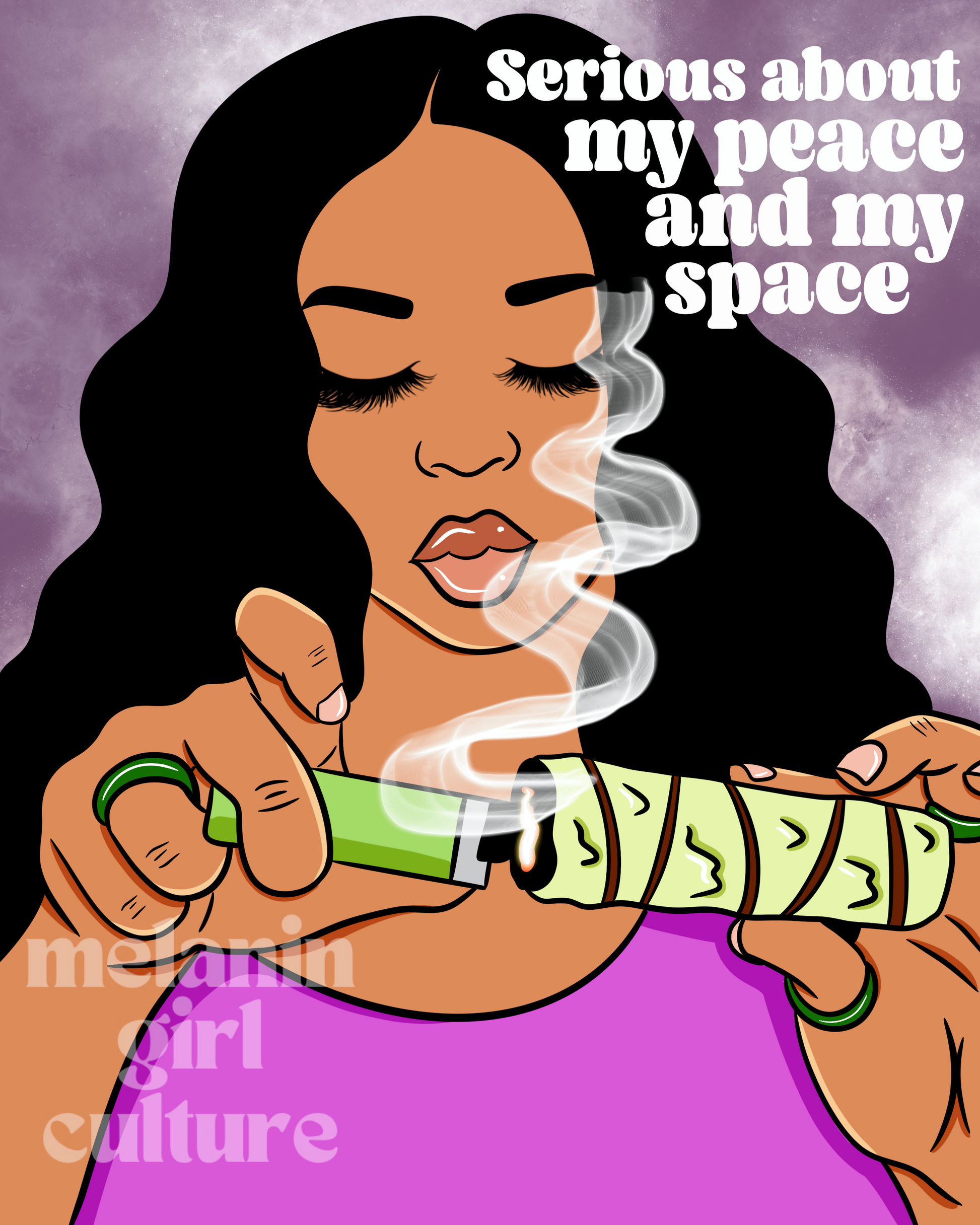 Serious about my peace Art Print
