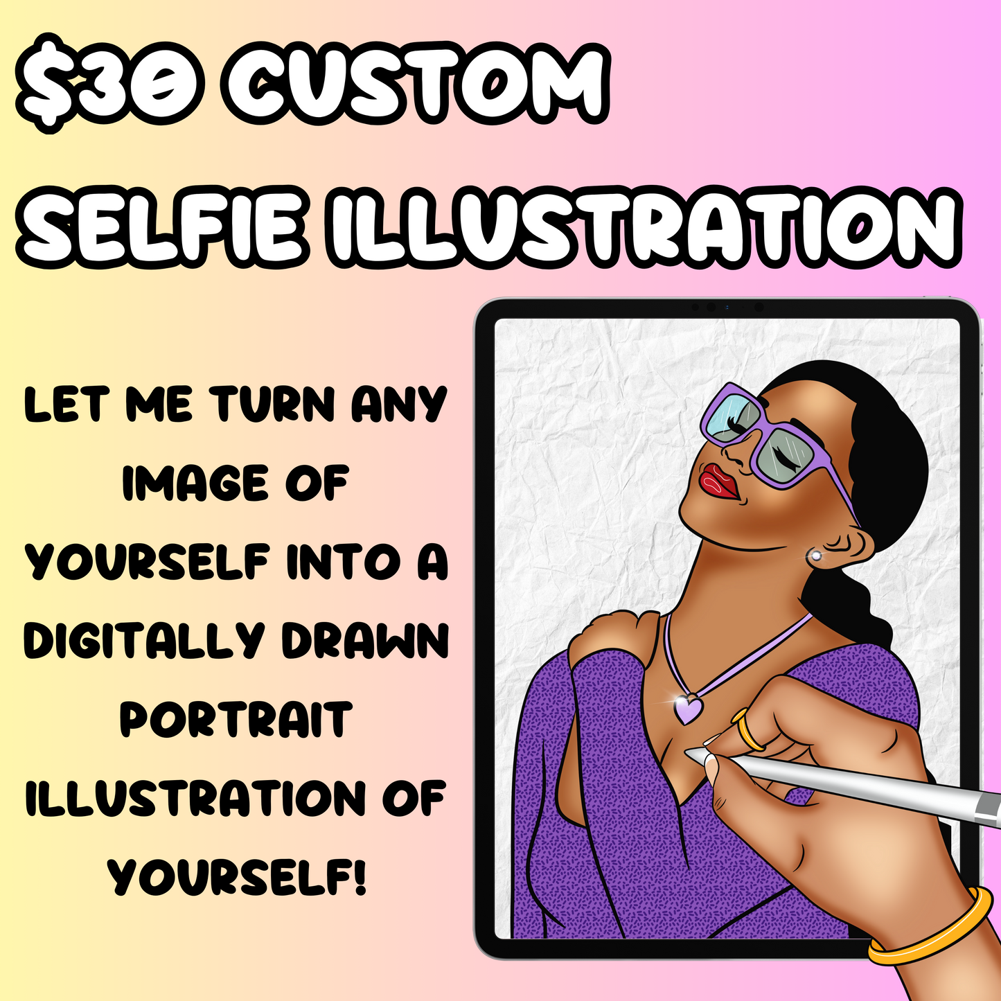 Selfie custom illustration