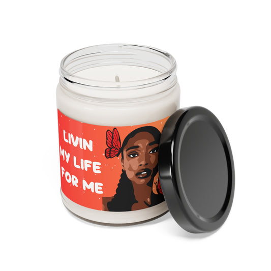 Livin life for me candle