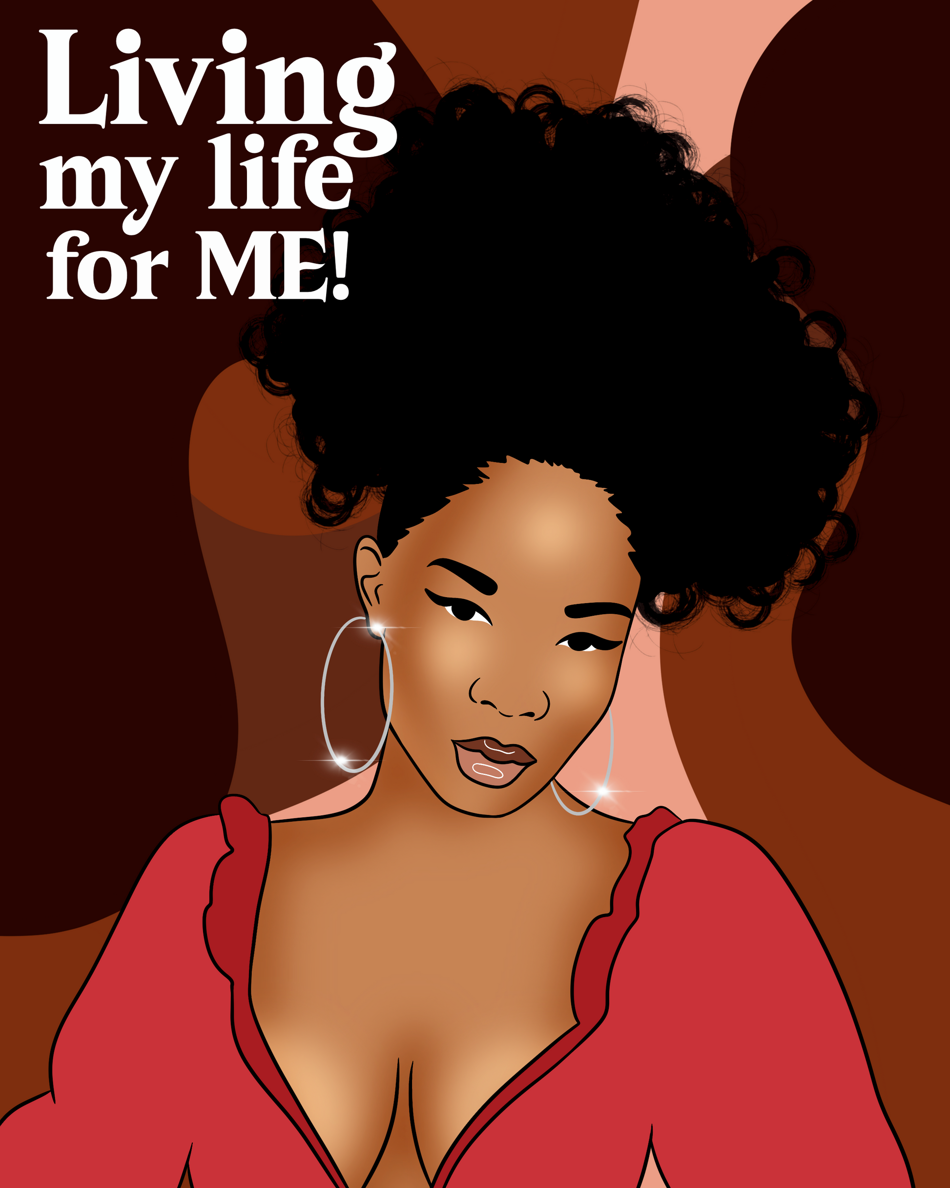 Living my life for me Art Print