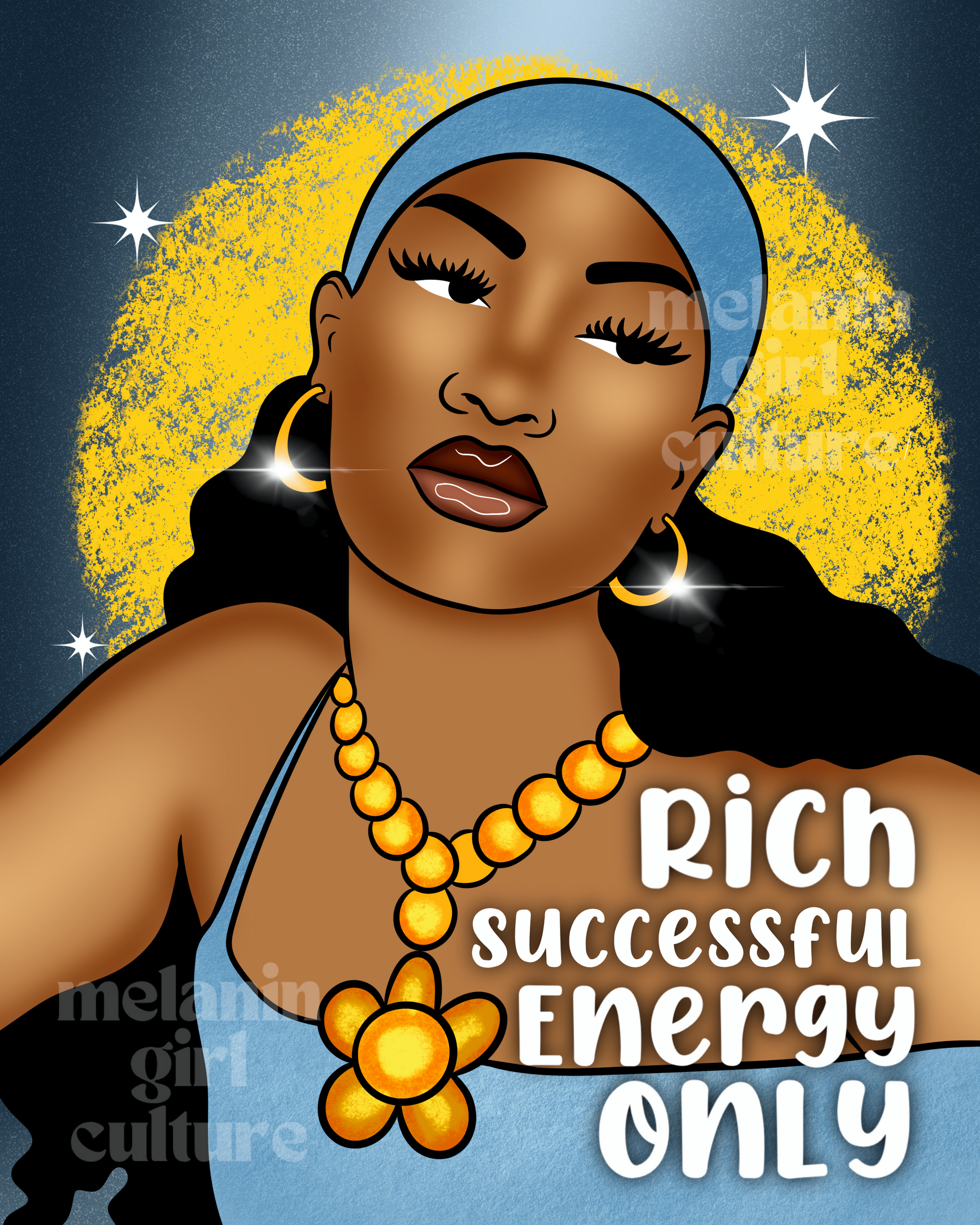 Rich successful energy only Art Print