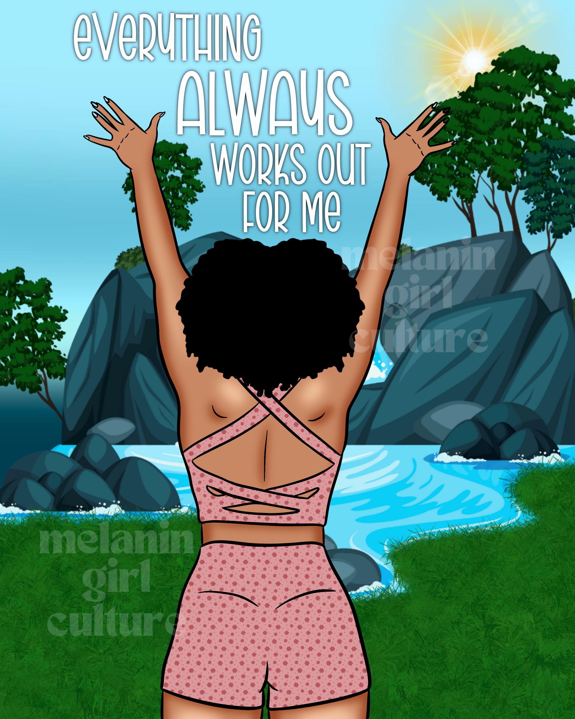 Everything works out for me Art Print