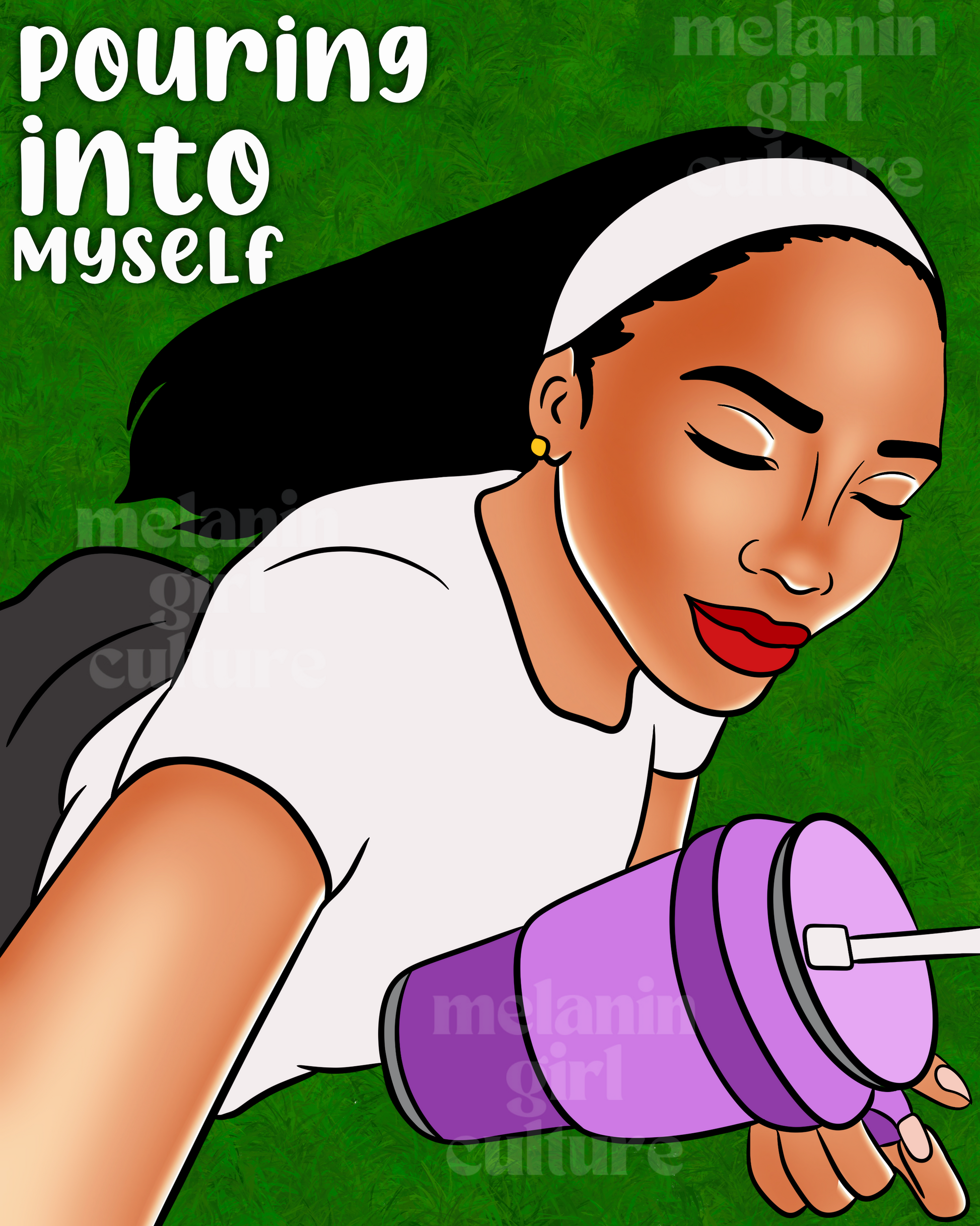 Pouring into myself Art Print