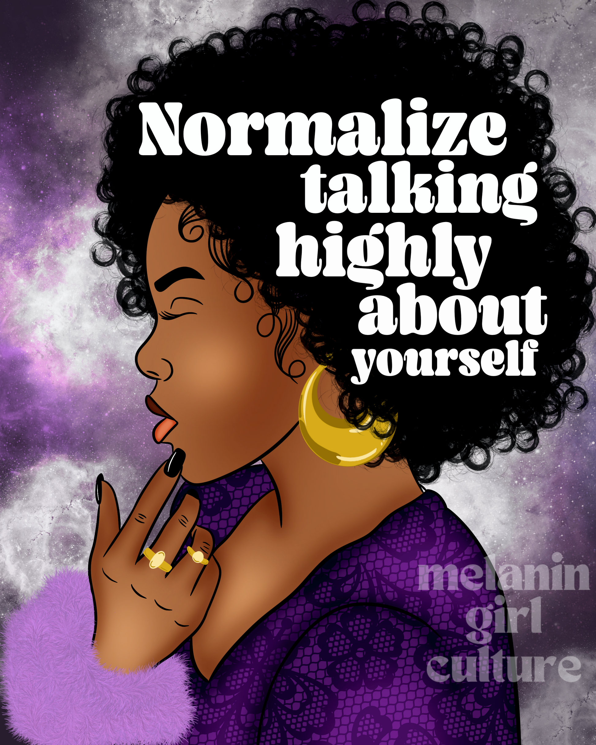 Talking highly of yourself Art Print