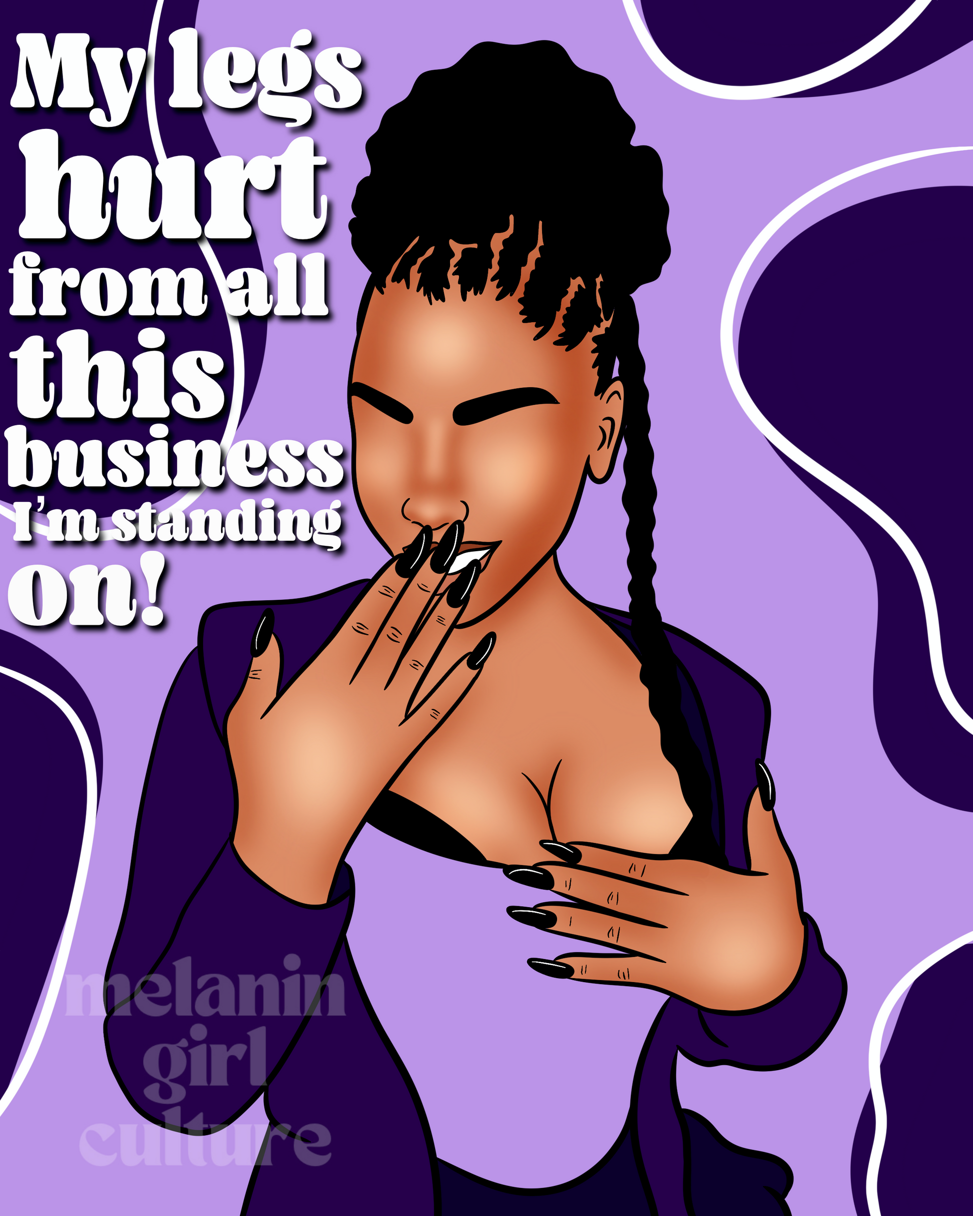 Standing on business Art Print